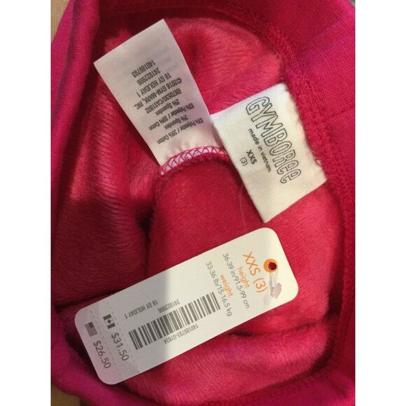 Sz 3 NWT GYMBOREE Pink Cozy Fleece Lined Leggings - Picture 3 of 3